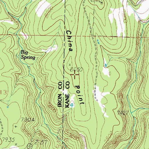 Topographic Map of China Point, UT