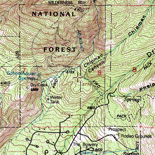 Topographic Map of Chipman Canyon, UT