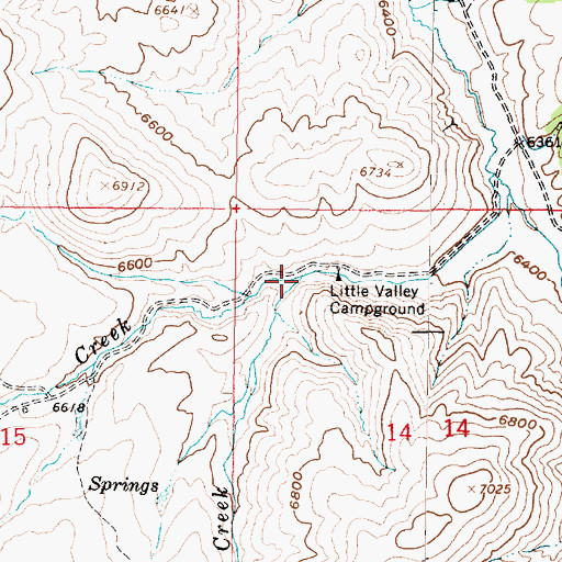 Topographic Map of Chokecherry Creek, UT