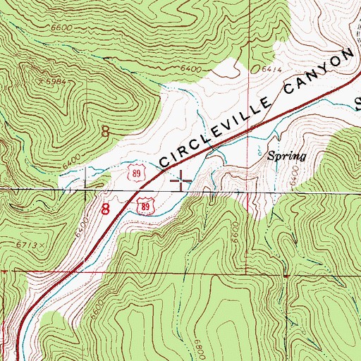 Topographic Map of Chokecherry Creek, UT