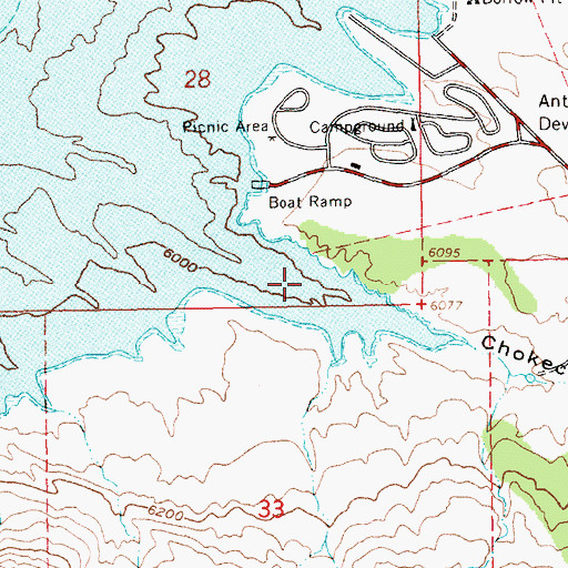 Topographic Map of Chokecherry Draw, UT
