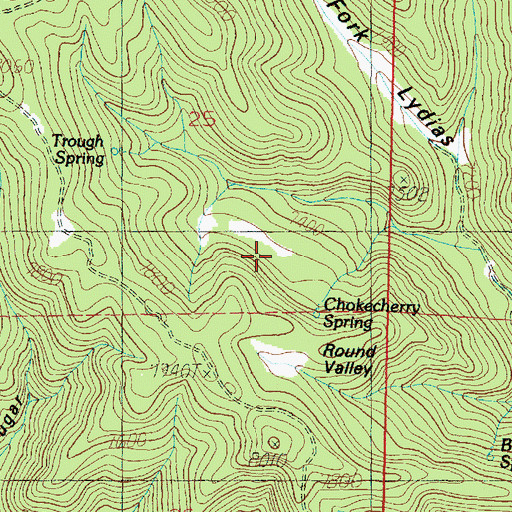 Topographic Map of Chokecherry Spring, UT