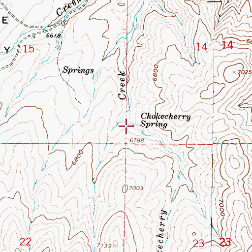 Topographic Map of Chokecherry Spring, UT