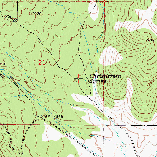 Topographic Map of Christiersen Spring, UT