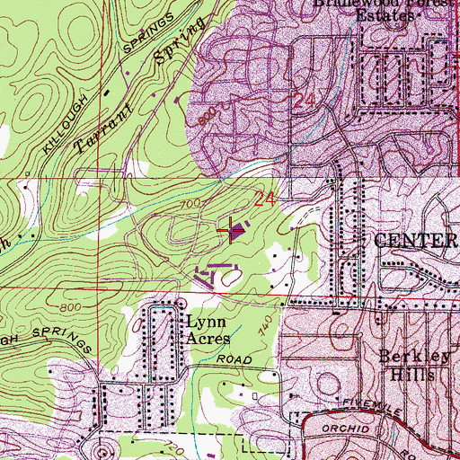 Topographic Map of Arthur School, AL