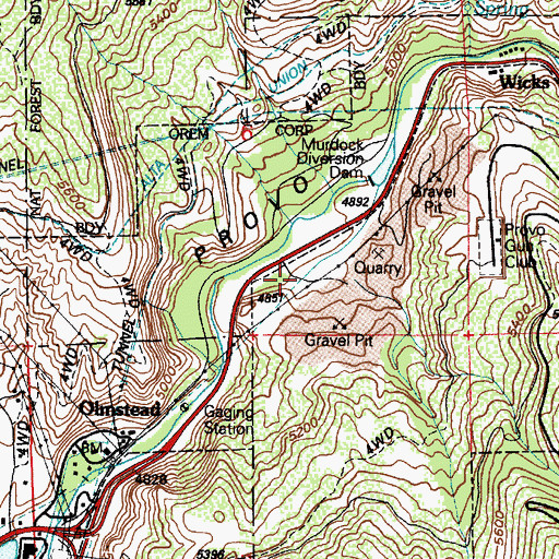 Topographic Map of Christmas City, UT