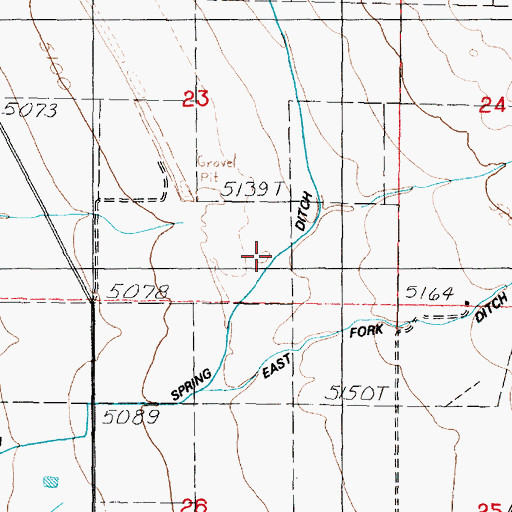 Topographic Map of Church Spring Ditch, UT