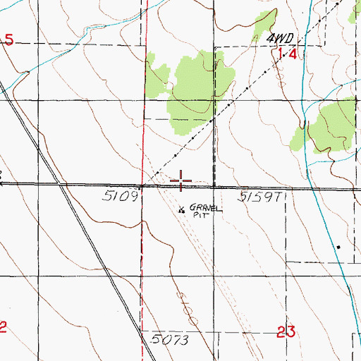 Topographic Map of Church Spring Wash, UT