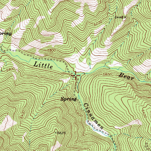 Topographic Map of Cinnamon Creek, UT