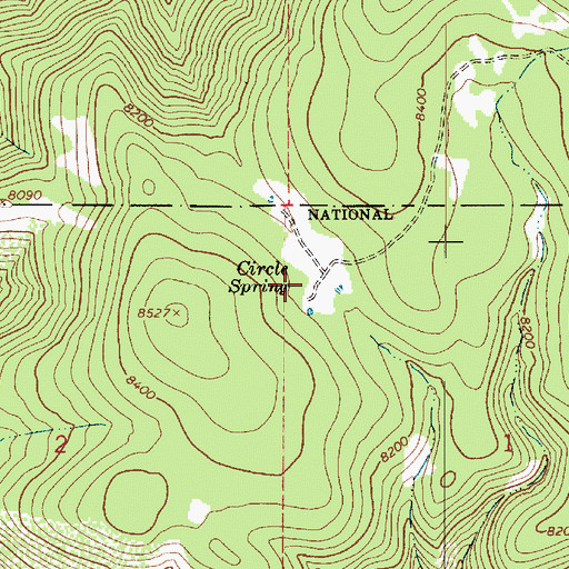 Topographic Map of Circle Spring, UT