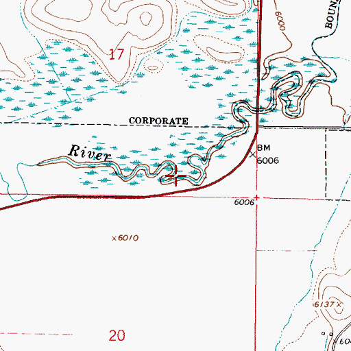Topographic Map of Circle Valley, UT