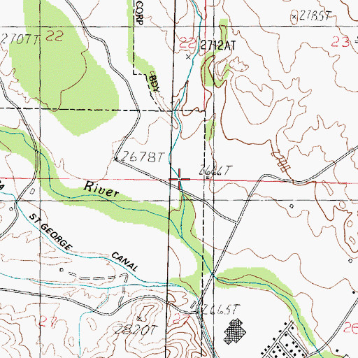 Topographic Map of City Creek, UT