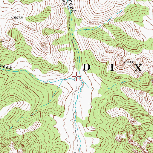Topographic Map of Clarence Creek, UT