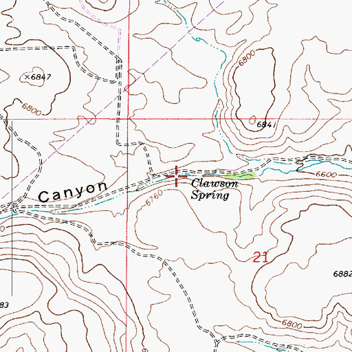 Topographic Map of Clawson Spring, UT