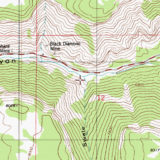 Topographic Map of Clay Banks Swale, UT