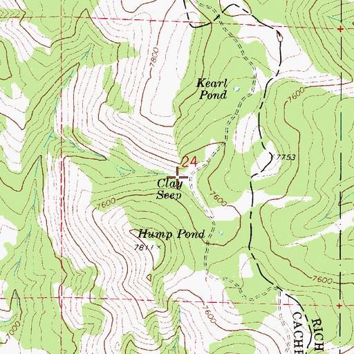 Topographic Map of Clay Seep, UT