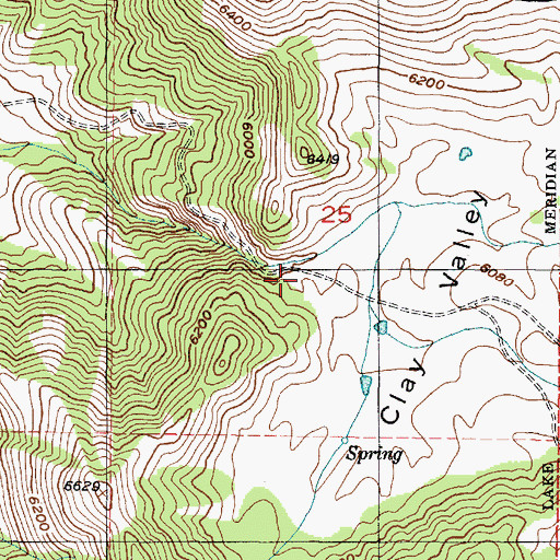 Topographic Map of Clay Valley, UT