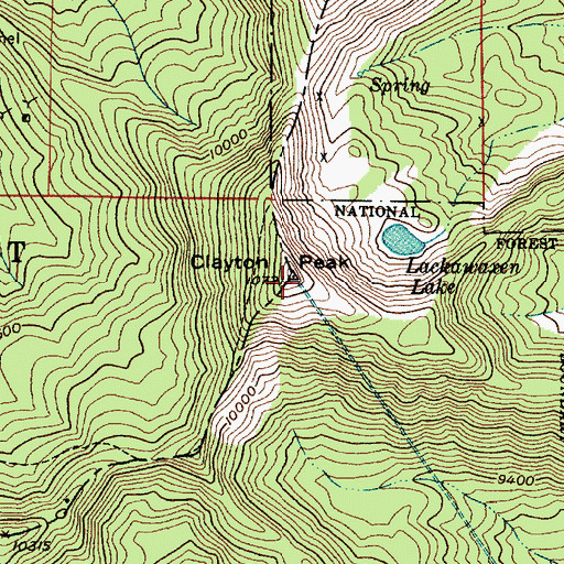Topographic Map of Clayton Peak, UT