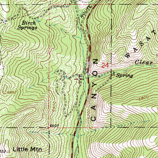 Topographic Map of Clear Creek, UT