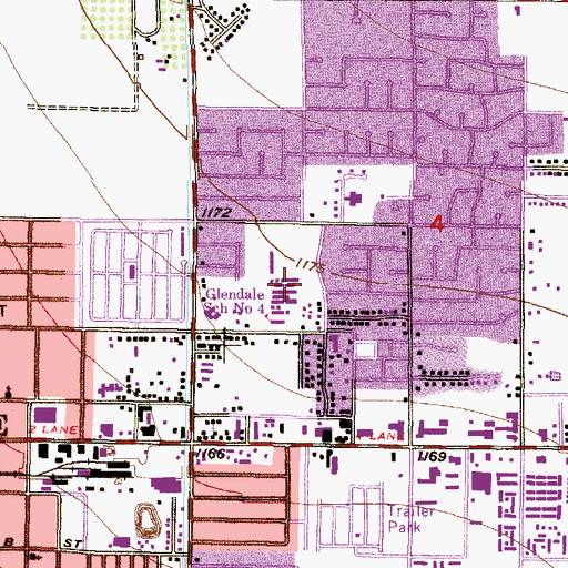 Topographic Map of Delicias Park, AZ