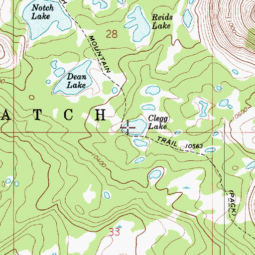 Topographic Map of Clegg Lake, UT