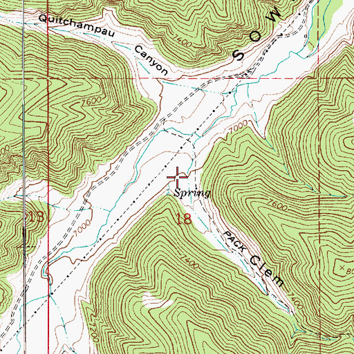 Topographic Map of Clem Hollow, UT