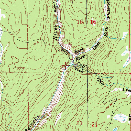 Topographic Map of Cliff Creek, UT