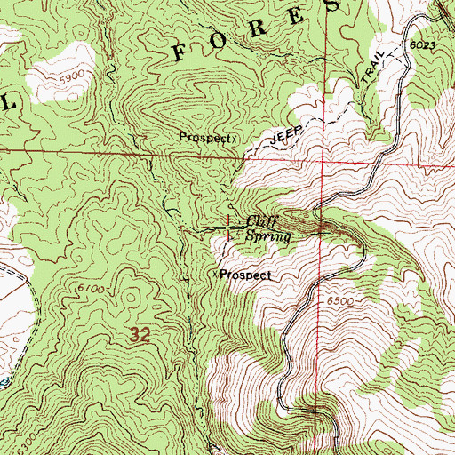 Topographic Map of Cliff Spring, UT