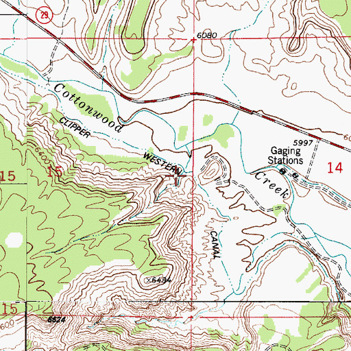 Topographic Map of Clipper Western Canal, UT
