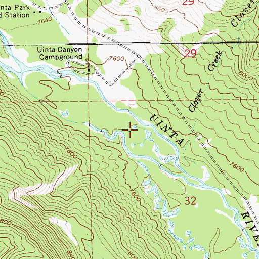 Topographic Map of Clover Creek, UT