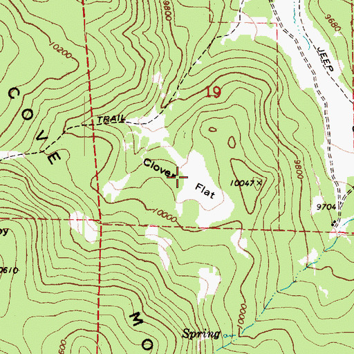 Topographic Map of Clover Flat, UT