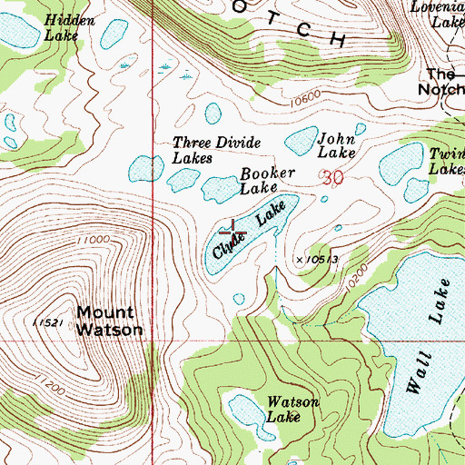 Topographic Map of Clyde Lake, UT