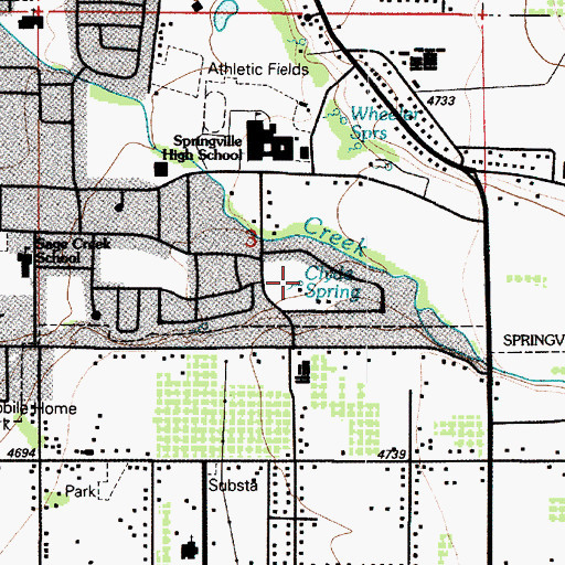 Topographic Map of Clyde Spring, UT