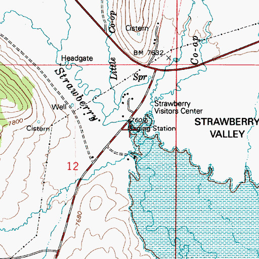Topographic Map of Co-op Creek, UT