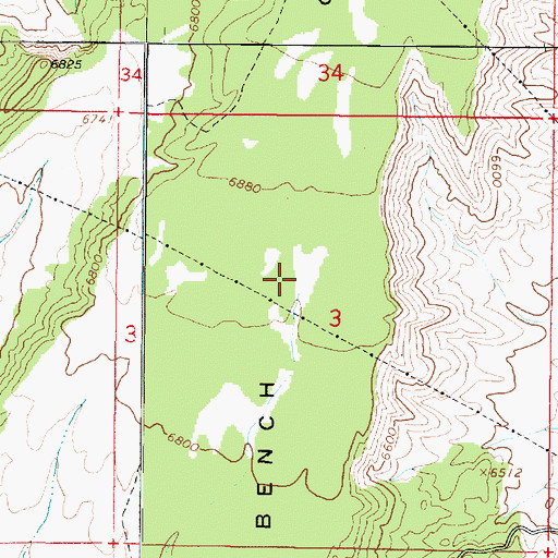 Topographic Map of Coal Bench, UT