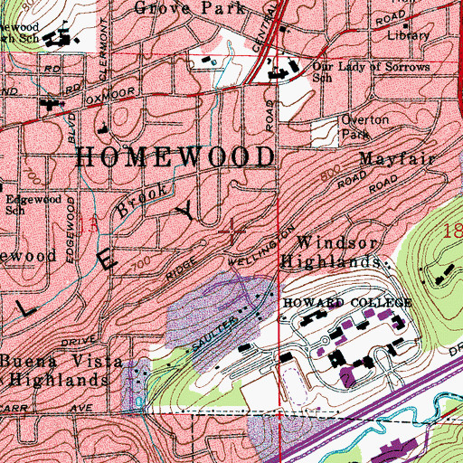Topographic Map of Bald Ridge, AL