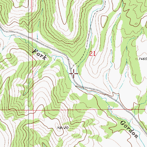 Topographic Map of Coal Canyon, UT