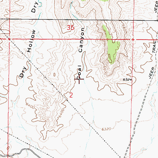 Topographic Map of Coal Canyon, UT