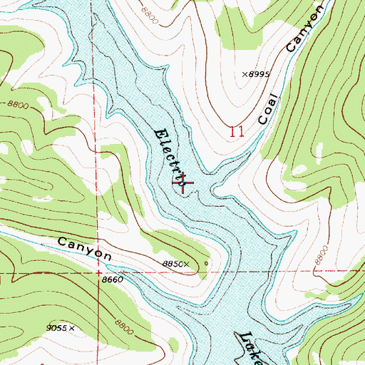 Topographic Map of Coal Canyon, UT