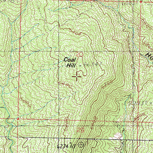 Topographic Map of Coal Hill, UT