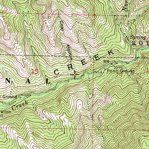 Topographic Map of Coal Hollow, UT
