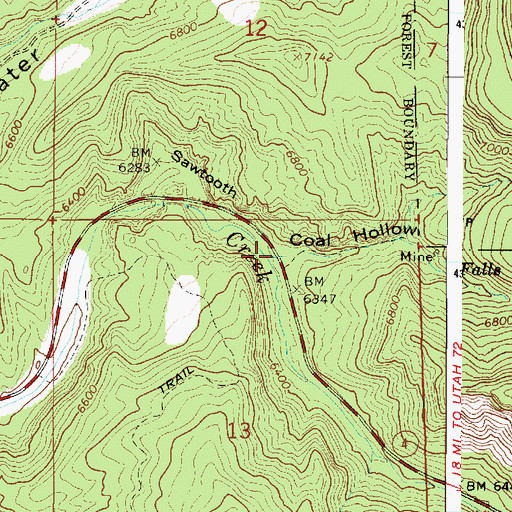 Topographic Map of Coal Hollow, UT