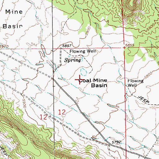 Topographic Map of Coal Mine Basin, UT