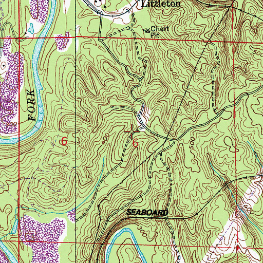 Topographic Map of Banner Mines, AL