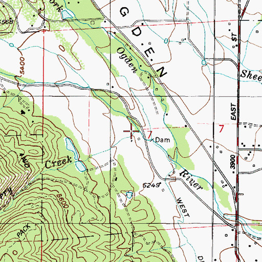 Topographic Map of Cobble Creek, UT