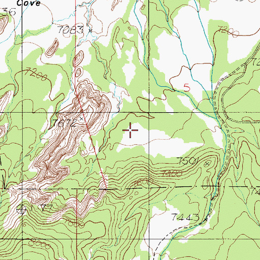 Topographic Map of Cocks Comb, UT