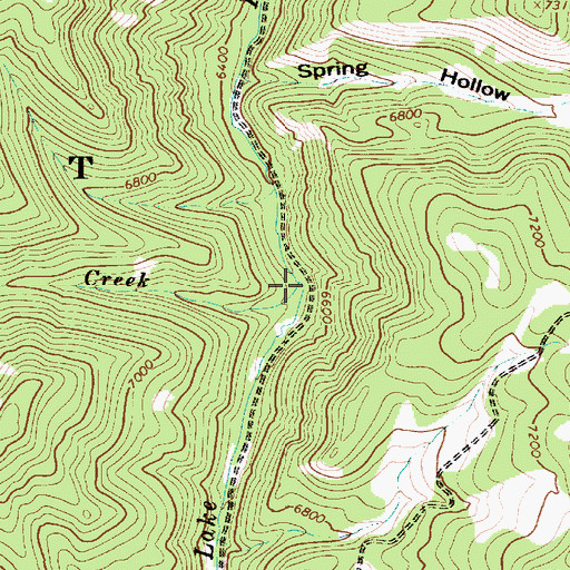 Topographic Map of Coffeepot Creek, UT