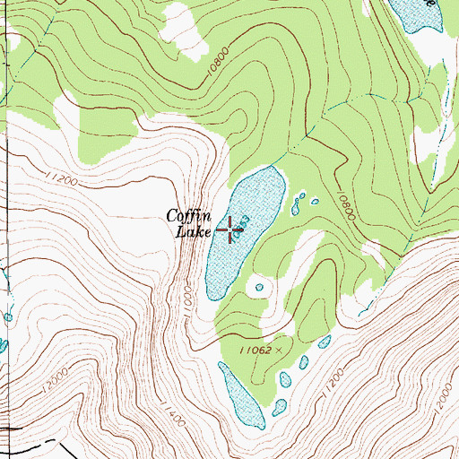 Topographic Map of Coffin Lake, UT