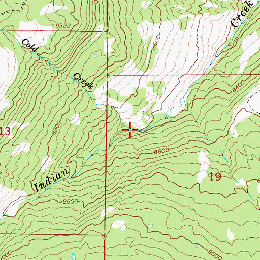 Topographic Map of Cold Creek, UT