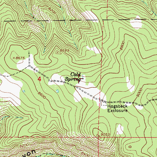 Topographic Map of Cold Spring, UT
